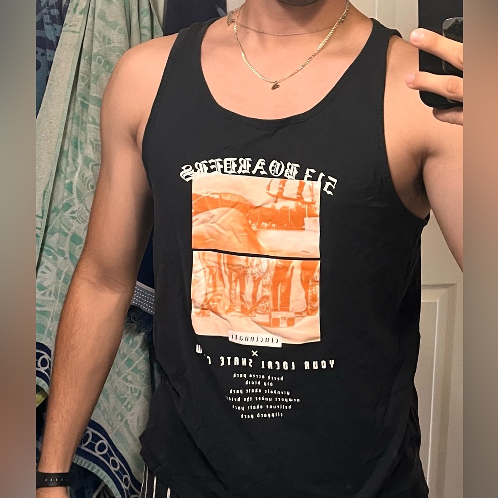 513 Boarders Tank Top Cotton: Medium: Black
